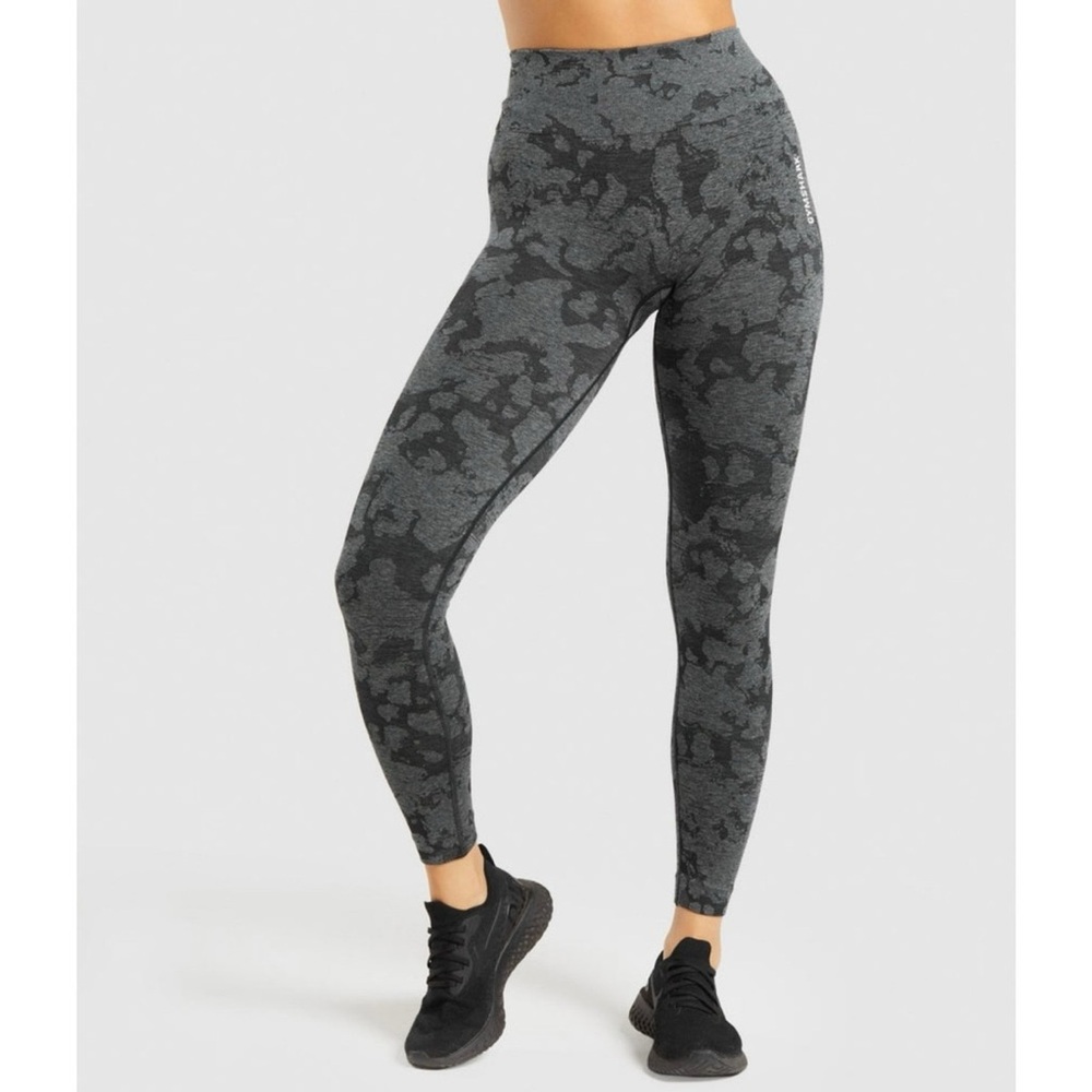 Gymshark Dark Gray Camo High-Waist Leggings